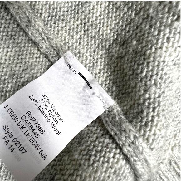 J. Crew Factory Cardigan Grey Open Front Long Sleeve Knit Womens XS Neutral - Picture 7 of 11